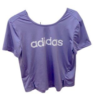 2/$30 Purple Adidas Scoop Back Cropped Tee FS6072 Sz S